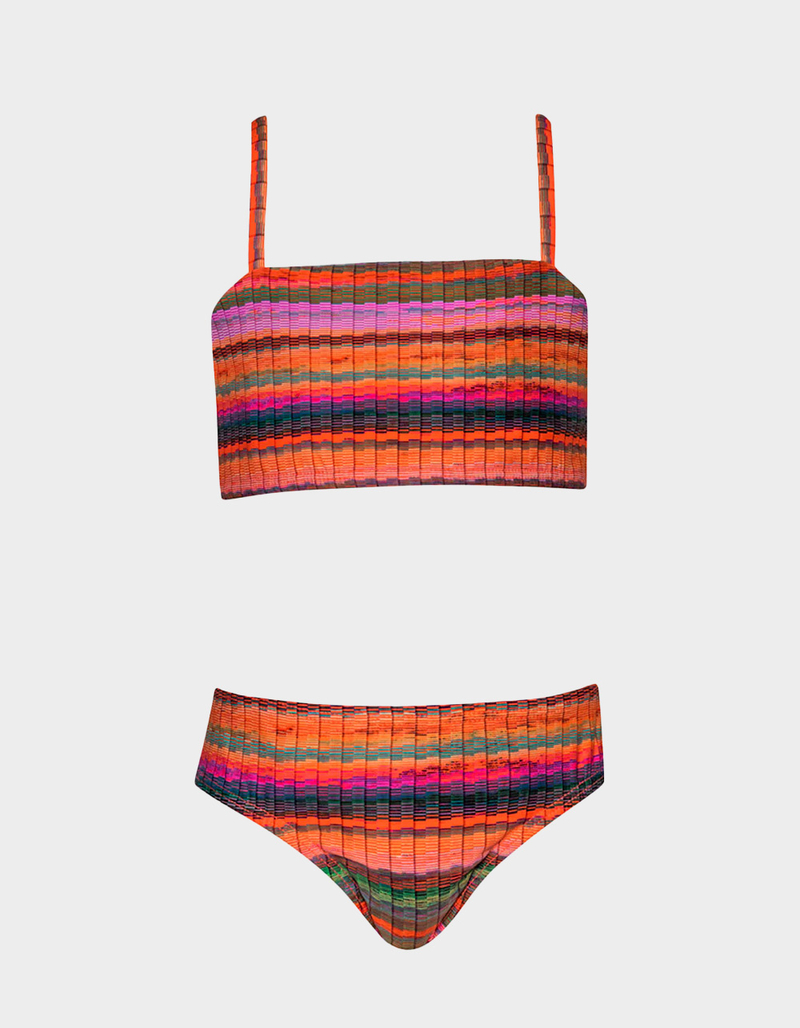 PQ SWIM Jetty Stripe Gigi Girls Bikini Set image number 0