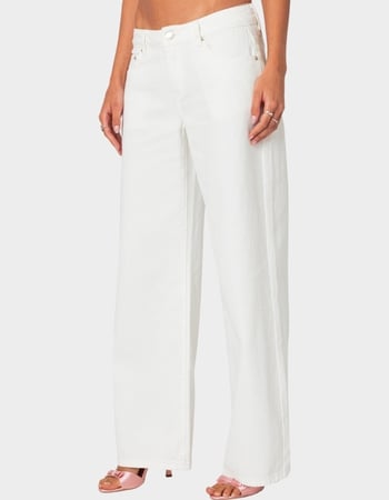EDIKTED Bow Pocket Relaxed Jeans Alternative Image