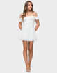 EDIKTED Darah Lacey Off Shoulder Mini Dress image number 5