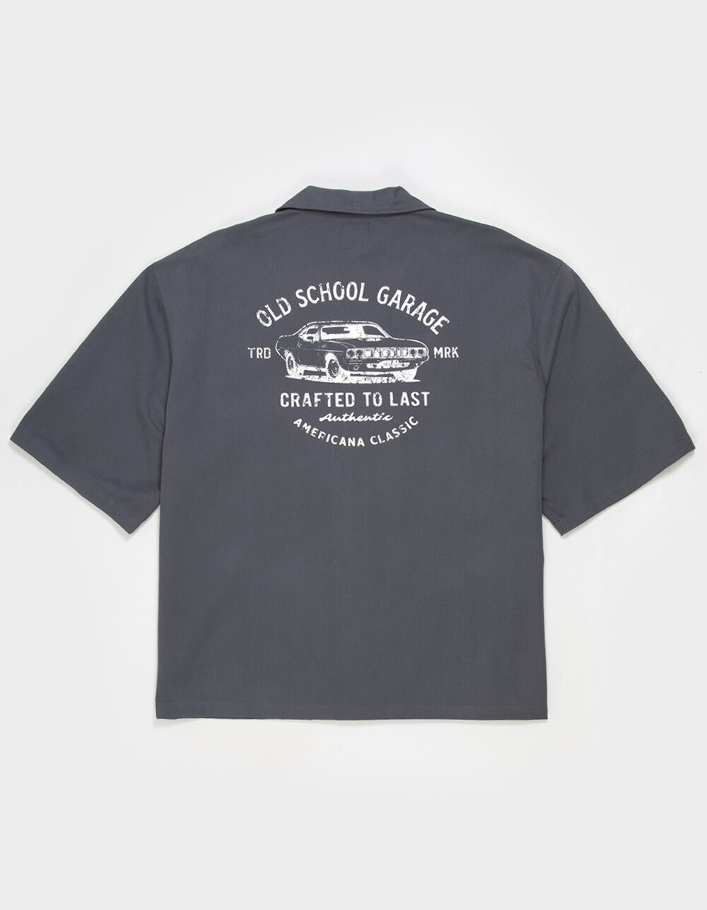RSQ Mens Graphic Twill Button Up Shirt - DARK GRAY | Tillys