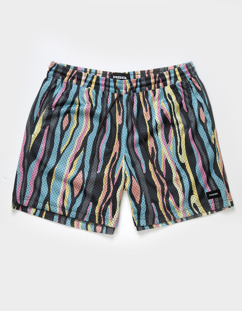 RSQ Mens 6" Mesh Shorts BLUE/GRAY Tillys