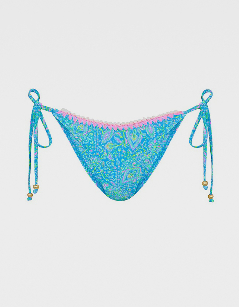 KULANI KINIS Stargaze Crochet Dipped Tie Side Cheeky Bikini Bottoms image number 2