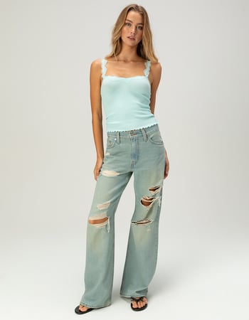 FREE PEOPLE Spring Fever Womens Lace Trim Cami Alternative Image