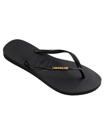 HAVAIANAS Slim Logo Metallic Womens Flip Flops Alternative Image