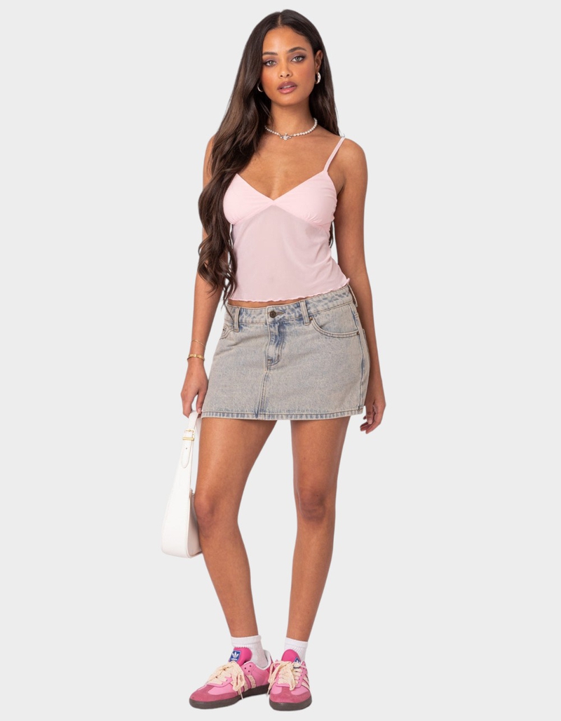 EDIKTED Serafina Sheer Mesh Tank Top image number 1