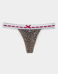 FULL TILT Ribbon Lace Trim Thong image number 1