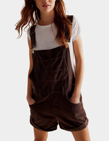 FREE PEOPLE Ziggy Cord Womens Shortalls Primary Image