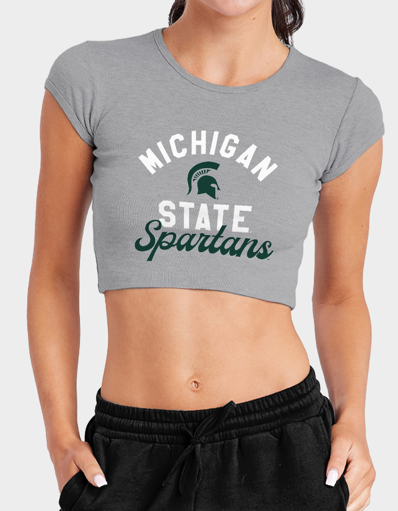 MICHIGAN STATE UNIVERSITY Classic Script Womens Baby Rib Tee image number 0