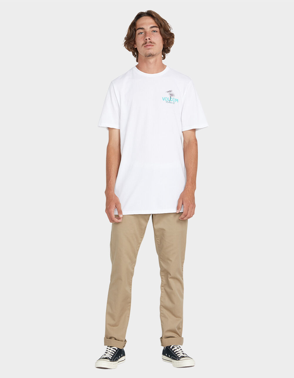 Volcom Frickin Drifter Slim Khaki Mens Chino Pants - Natural