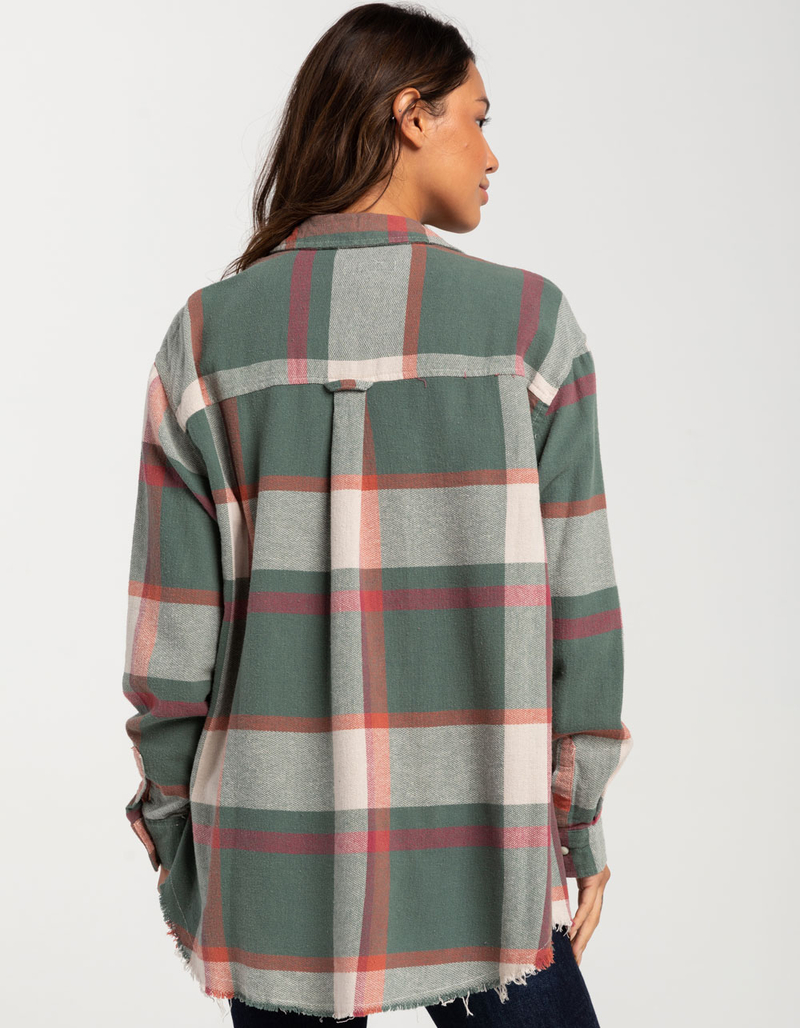 RSQ Womens Raw Edge Flannel image number 2