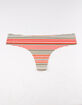 FULL TILT Laser Cut Stripe Thong image number 1