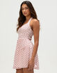 FULL TILT Womens Polka Dot Halter Dress image number 3