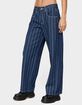 EDIKTED Kyler Pinstripe Low Rise Jeans image number 2