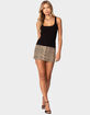 EDIKTED Leopard Printed Denim Mini Skirt image number 5