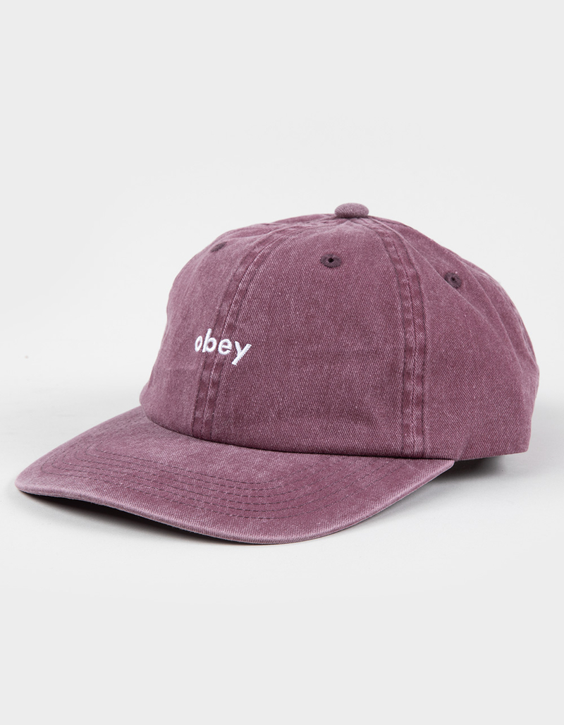 OBEY Pigment Lowercase 6 Panel Strapback Hat image number 0