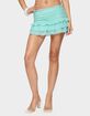 EDIKTED Enya Ruched Ruffle Mesh Mini Skirt image number 1