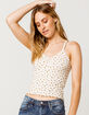 SKY AND SPARROW Ditsy Henley Womens Tank Top image number 1