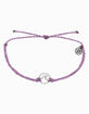 PURA VIDA Silver Wave Lavender Charm Bracelet image number 1