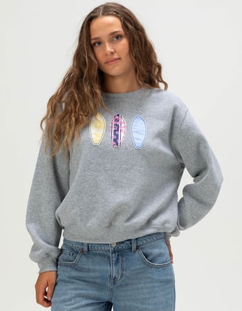 RSQ Womens Surfboard Crewneck Sweatshirt Primary Image