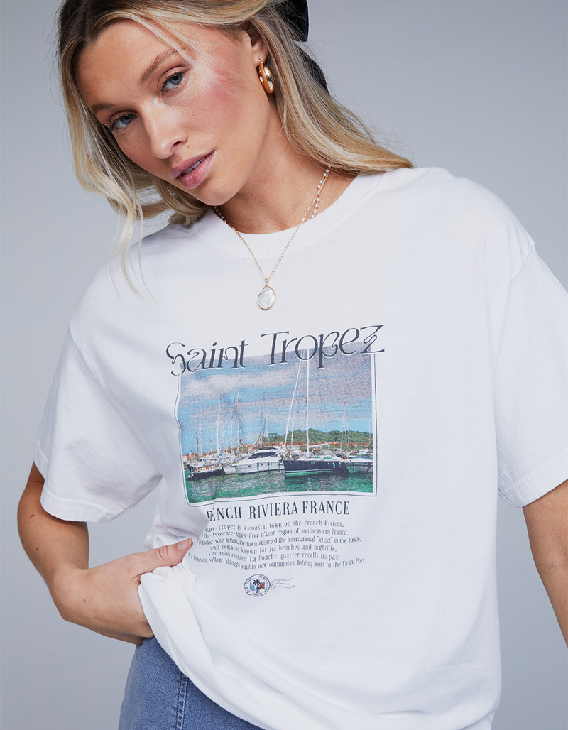 FULL TILT San Tropez Womens Boyfriend Tee image number 0
