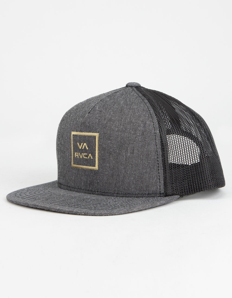 RVCA VA All The Way II White & Light Gray Mens Trucker Hat image number 0