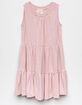 HAYDEN Sleeveless Girls Light Pink Babydoll Dress image number 1