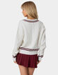 EDIKTED Dean V-Neck Cable Knit Sweater image number 4
