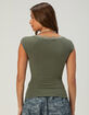 BDG Urban Outfitters Diana Womens Lace Trim Henley Top image number 4