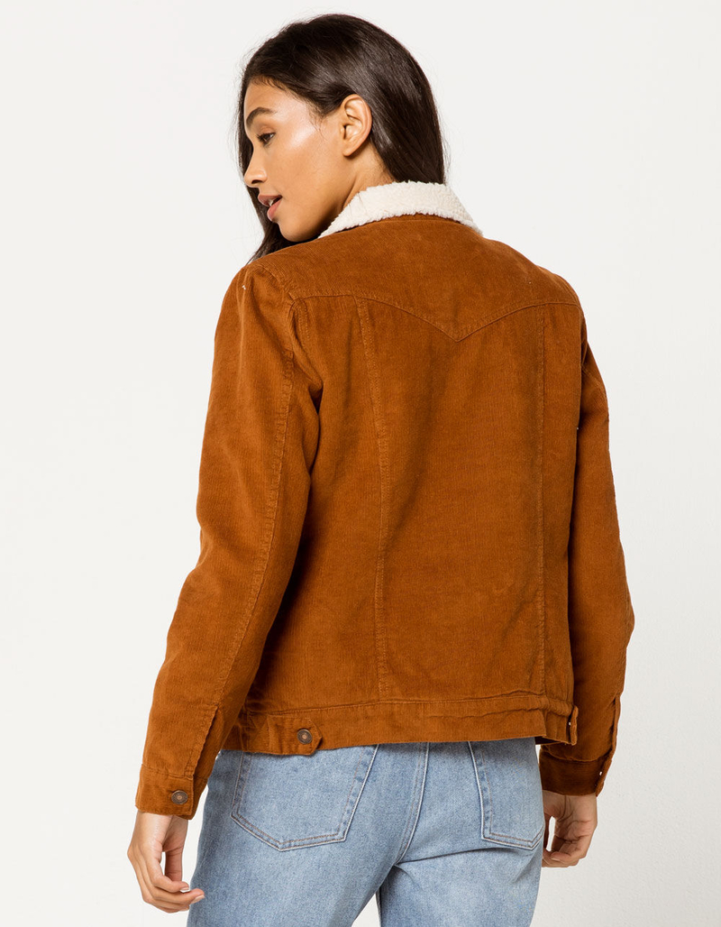 SKY AND SPARROW Corduroy Sherpa Womens Jacket image number 2