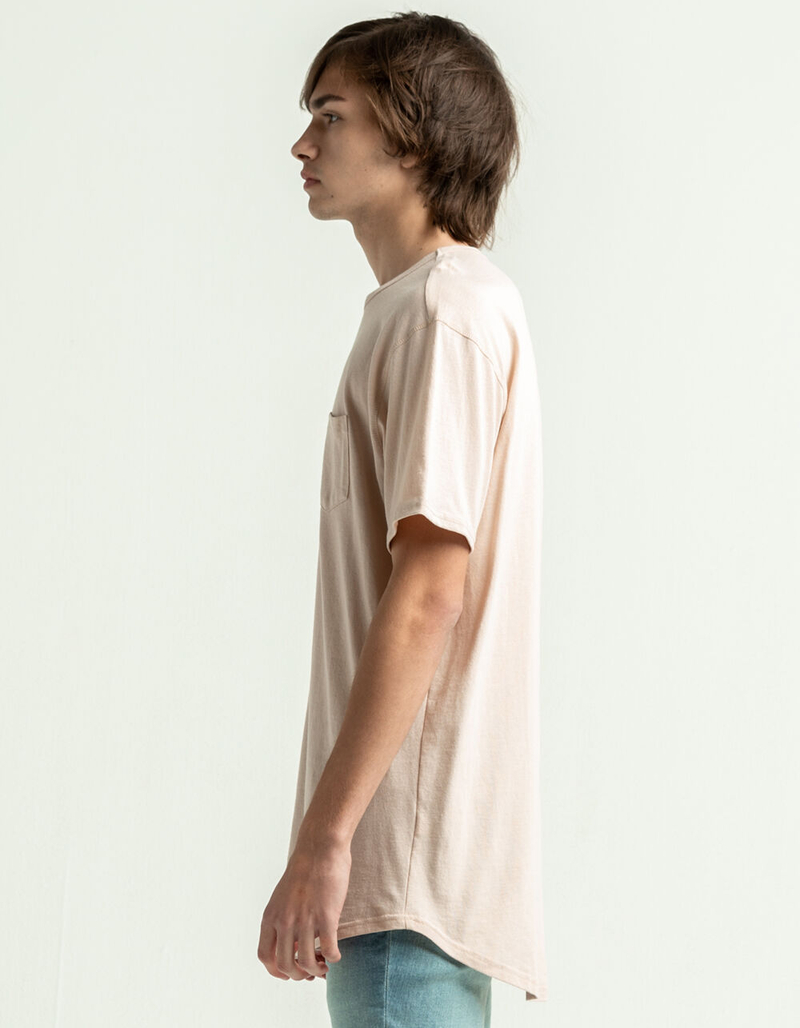 RSQ Mens Dusty Pink Tall Pocket Tee image number 2