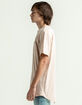 RSQ Mens Dusty Pink Tall Pocket Tee image number 3