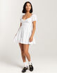 DEE ELLY Puff Sleeve Womens Babydoll Dress image number 4