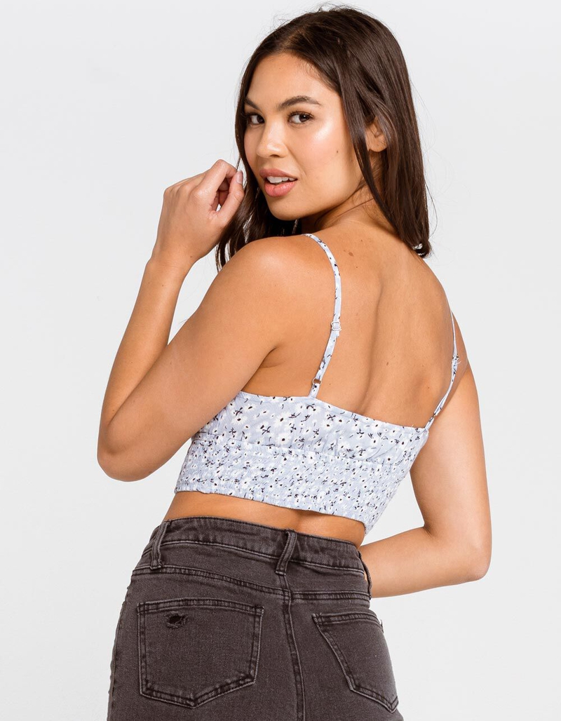 SKY AND SPARROW Keyhole Smocked Womens Cami image number 2