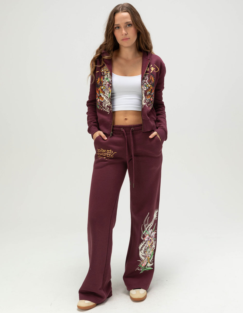 ED HARDY Tigers Womens Zip-Up Hoodie image number 3