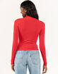FULL TILT Essentials Womens Mock Neck Top image number 3