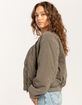 FULL TILT Corduroy Puffer Womens Bomber Jacket image number 3