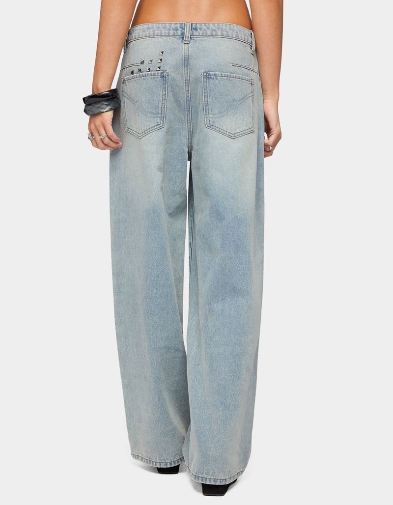 EDIKTED Oaklee Studded Low Rise Baggy Jeans image number 2