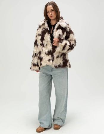 BDG Urban Outfitters Wilson Womens Faux Fur Jacket Alternative Image