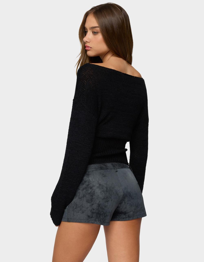 EDIKTED Tezi Boat Neck Light Knit Top image number 2