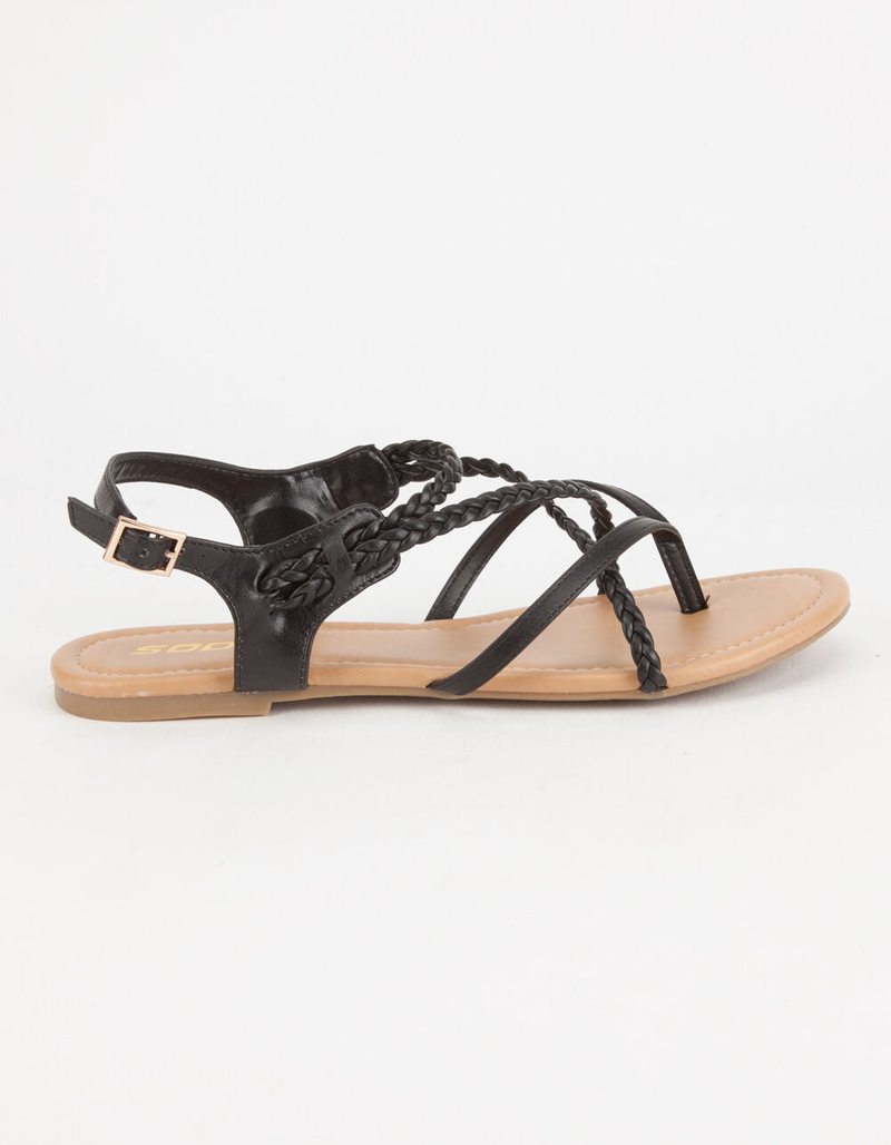 SODA Criss Cross Braided Womens Sandals image number 1