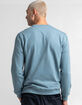 RSQ Solid Crewneck Mens Slate Blue Sweatshirt image number 4