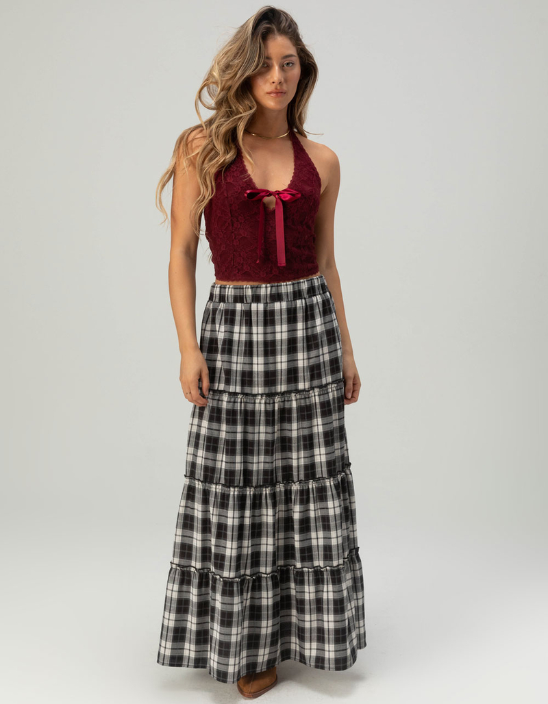 WEST OF MELROSE Lace Womens Halter Top image number 1