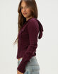 RSQ Womens LA Bow Fill Zip-Up Hooded Sweater image number 4