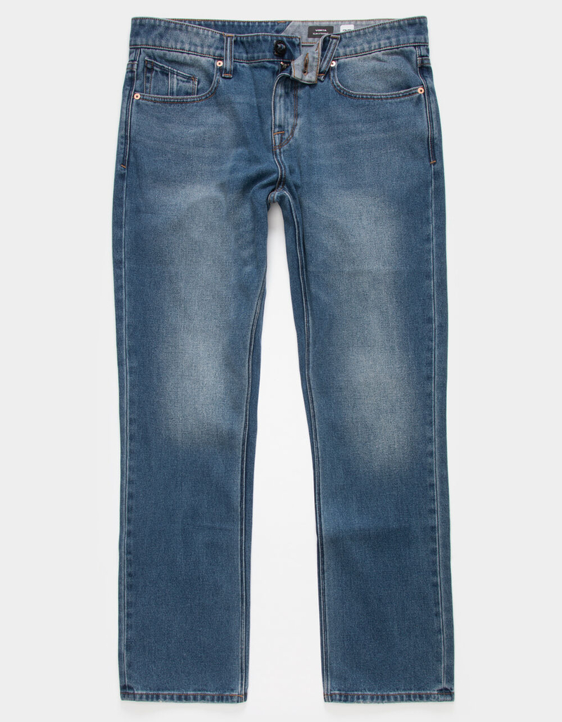 VOLCOM Vorta Mens Blue Slim Straight Jeans image number 0