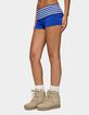 EDIKTED Shantal Stripey Foldover Shorts image number 2