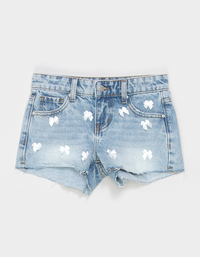 RSQ Girls Bow Low Rise Denim Shorts image number 1