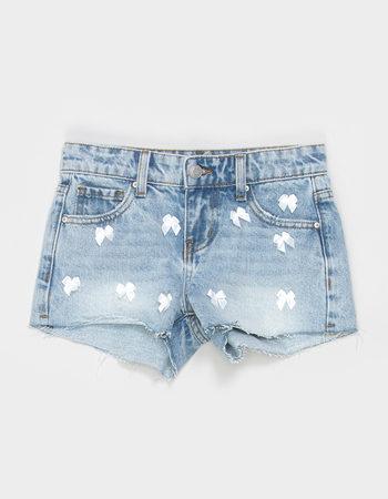 RSQ Girls Bow Low Rise Denim Shorts Alternative Image