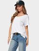 EDIKTED Sonora Oversized V-Neck Tee image number 2