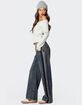 EDIKTED Contrast Panel Low Rise Jeans image number 3