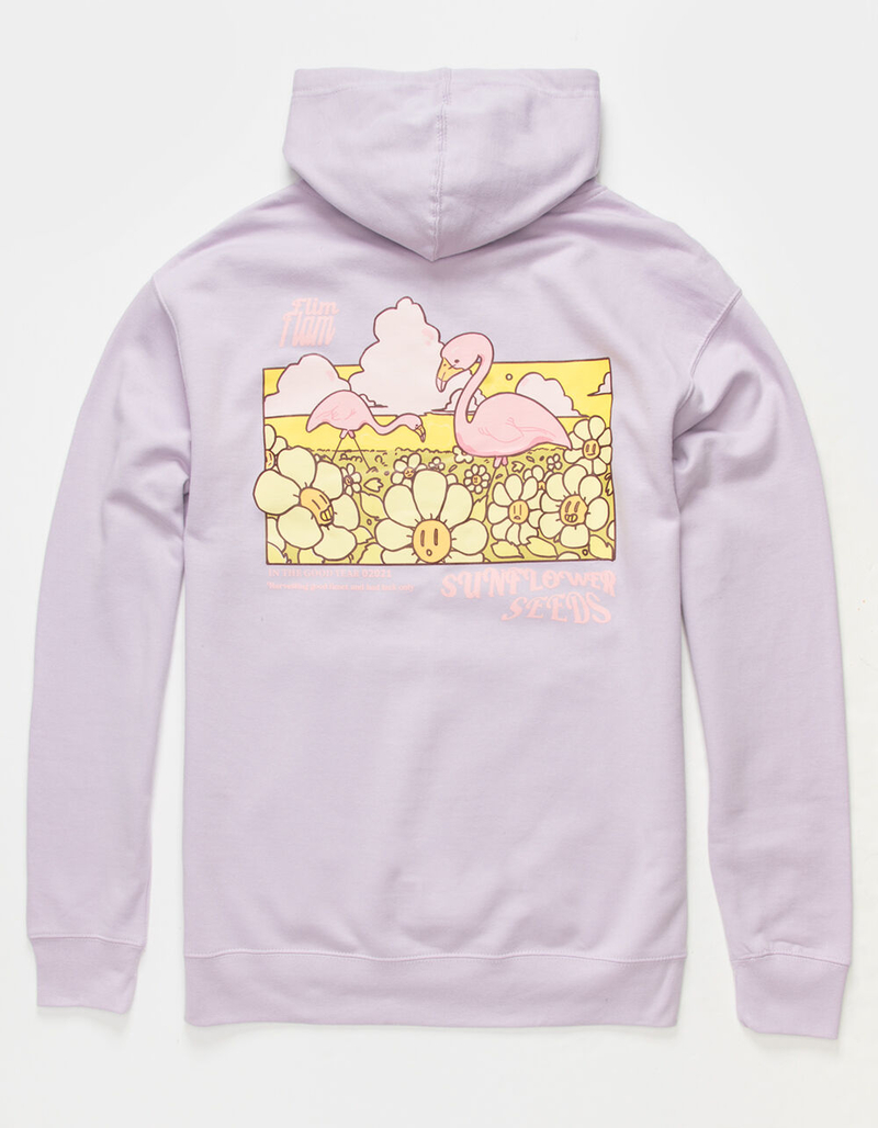 FLIM FLAM Flamingo Sunflower Mens Hoodie image number 0